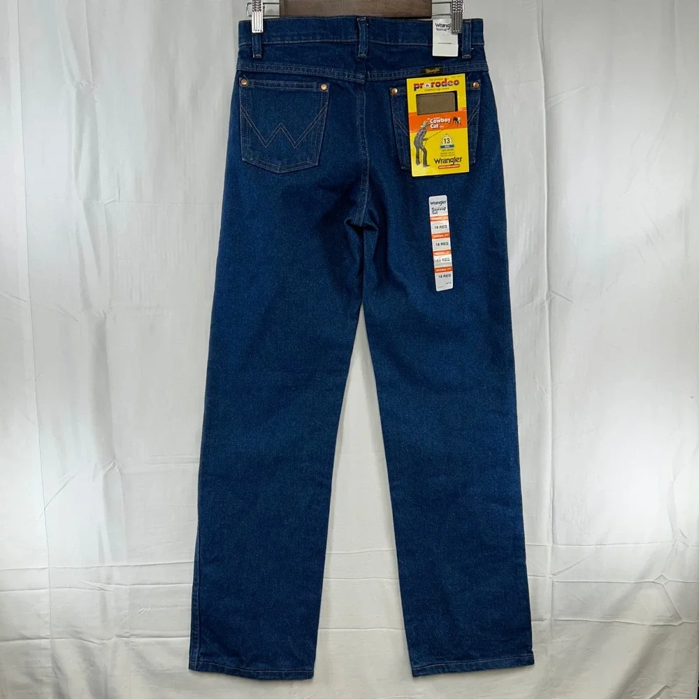 Wrangler Cowboy Cut Jeans Boys 16 Reg 28x31.5 Blue Original‎ Fit 1013MWZBP New